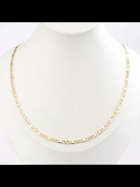 14k Gold Plated Diamond Cut Chain Necklace